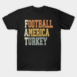 Thanksgiving Football America Turkey T-Shirt